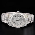 Luxury Silver Moissanite Automatic Diamond Watch VVS1 D Color