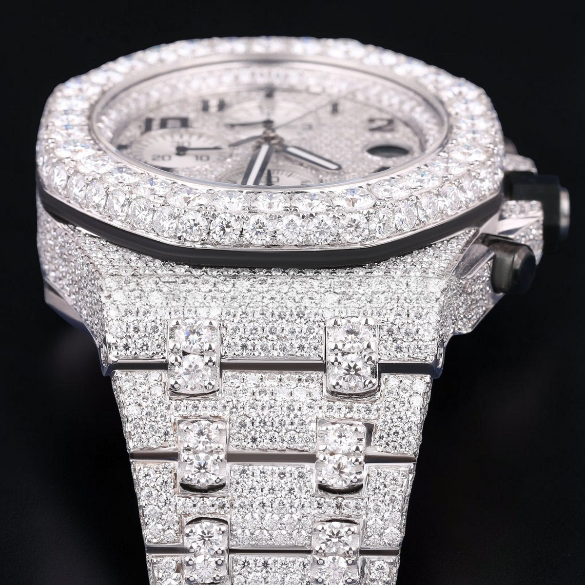VVS1 D Color Moissanite Diamond Chronograph Automatic Watch