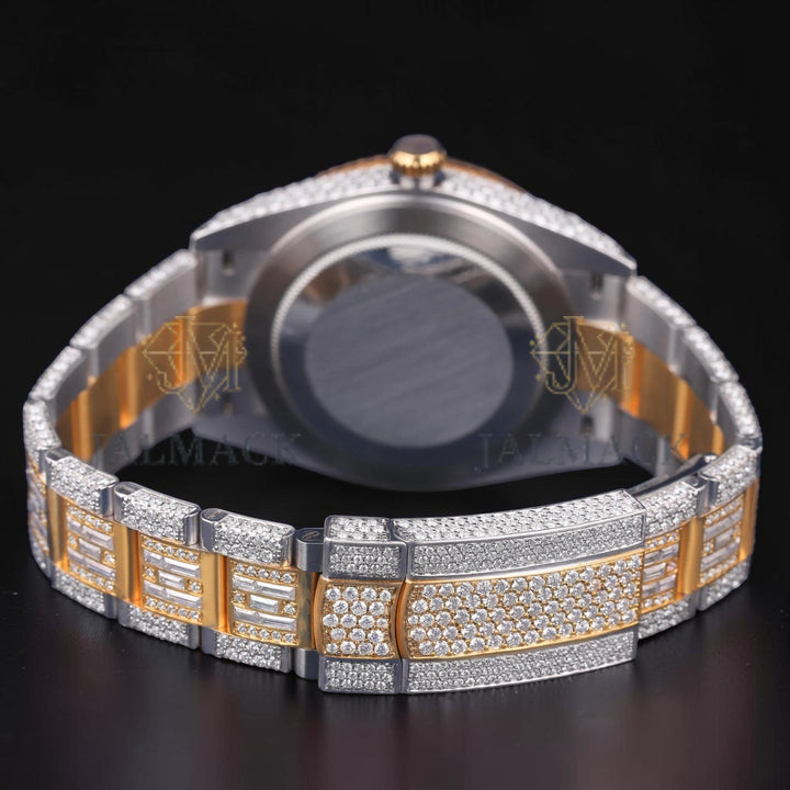 Luxury Baguette Two Tone Moissanite Automatic Watch