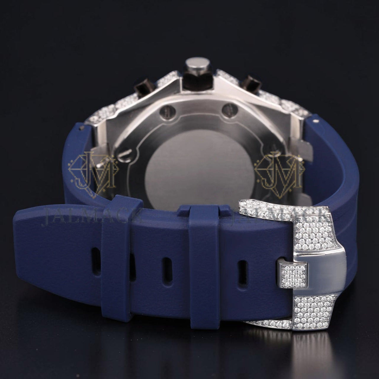 Blue Chronograph Moissanite Diamond Watch