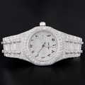 Luxury Silver Moissanite Automatic Watch VVS1 D Color