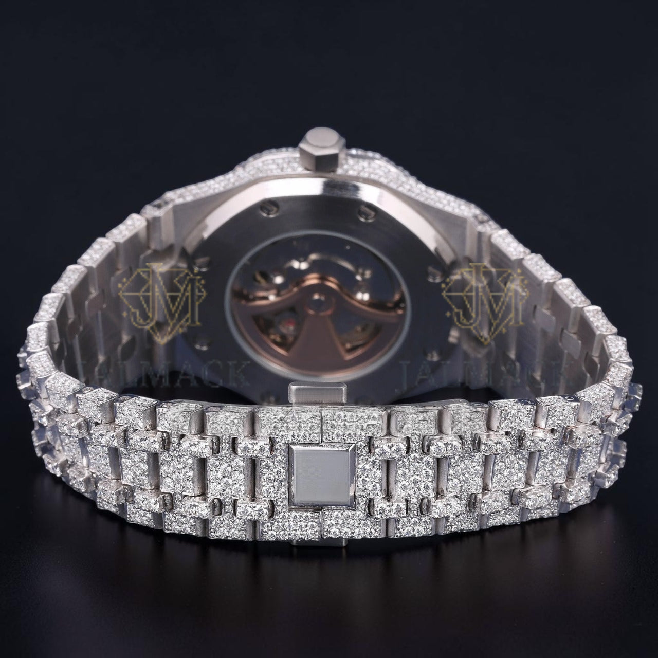 Luxury Silver Moissanite Automatic Watch VVS1 D Color