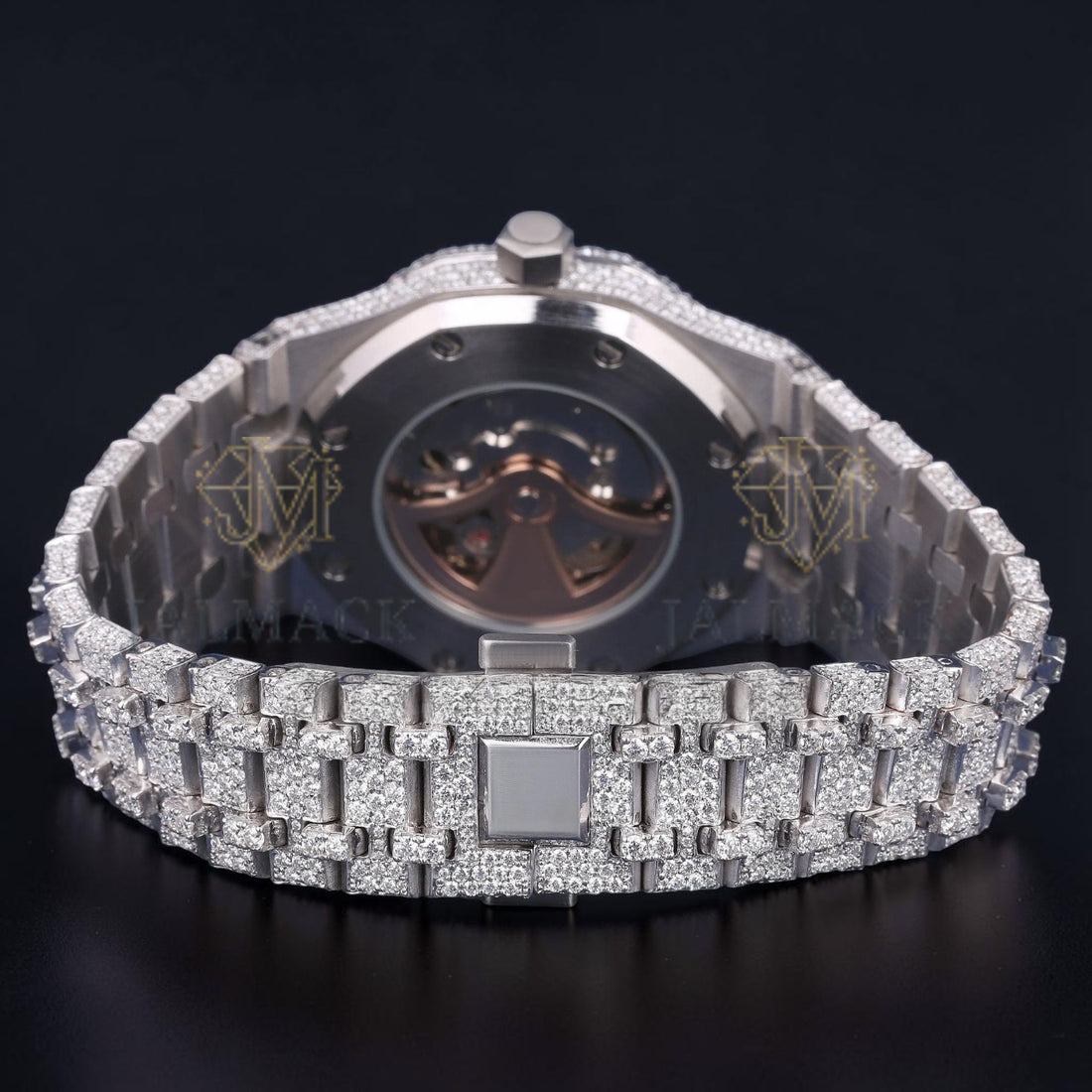 Luxury Silver Moissanite Automatic Watch VVS1 D Color