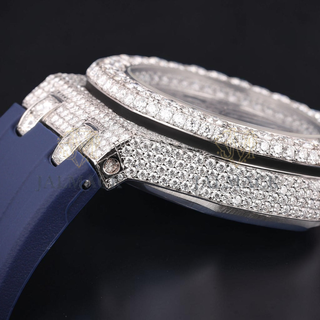 Blue Chronograph Moissanite Diamond Watch