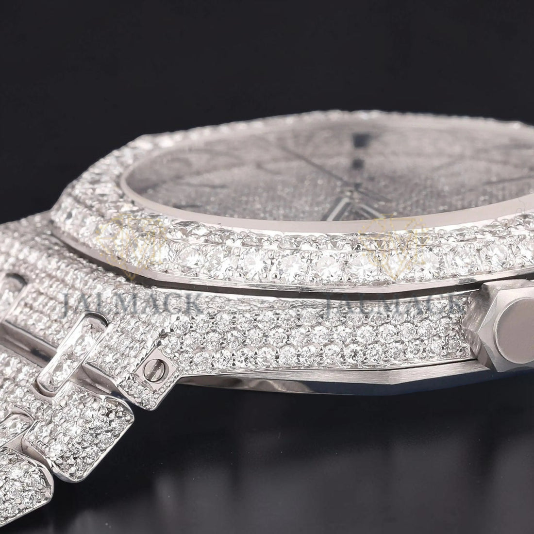 36mm White Diamond Dial Moissanite Automatic Watch