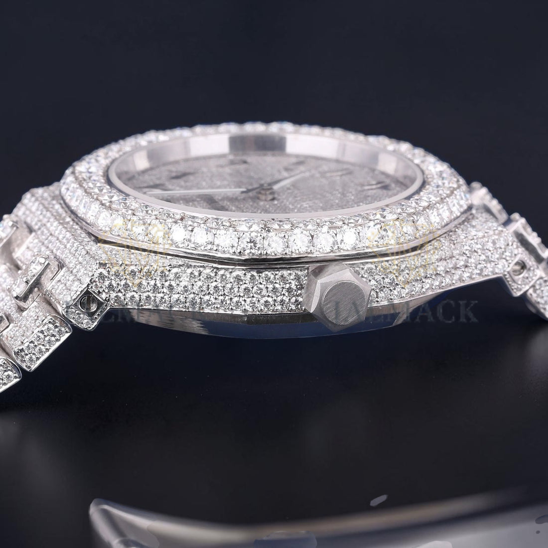 Luxury Silver Moissanite Automatic Watch VVS1 D Color