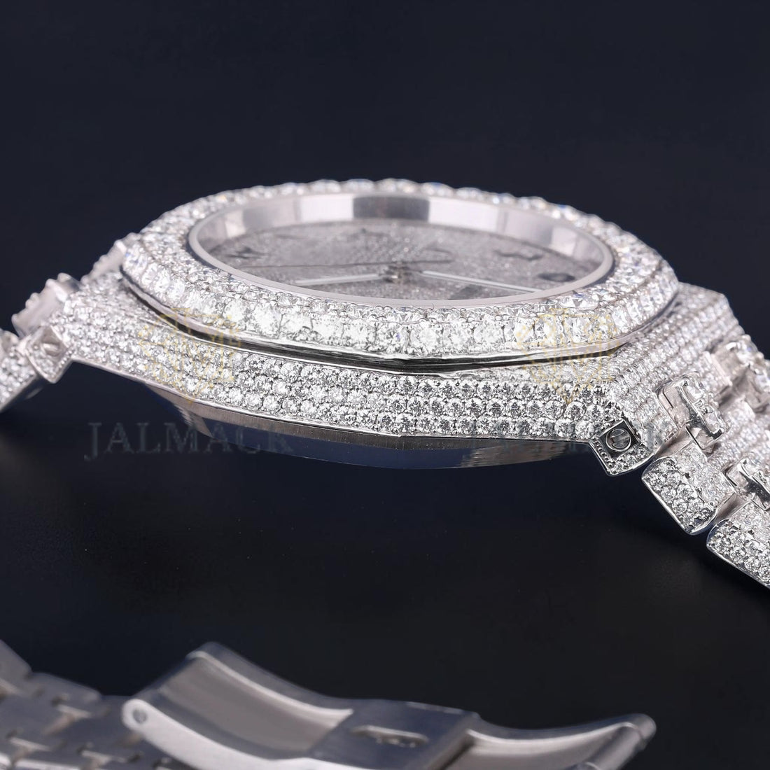 Luxury Silver Moissanite Automatic Watch VVS1 D Color