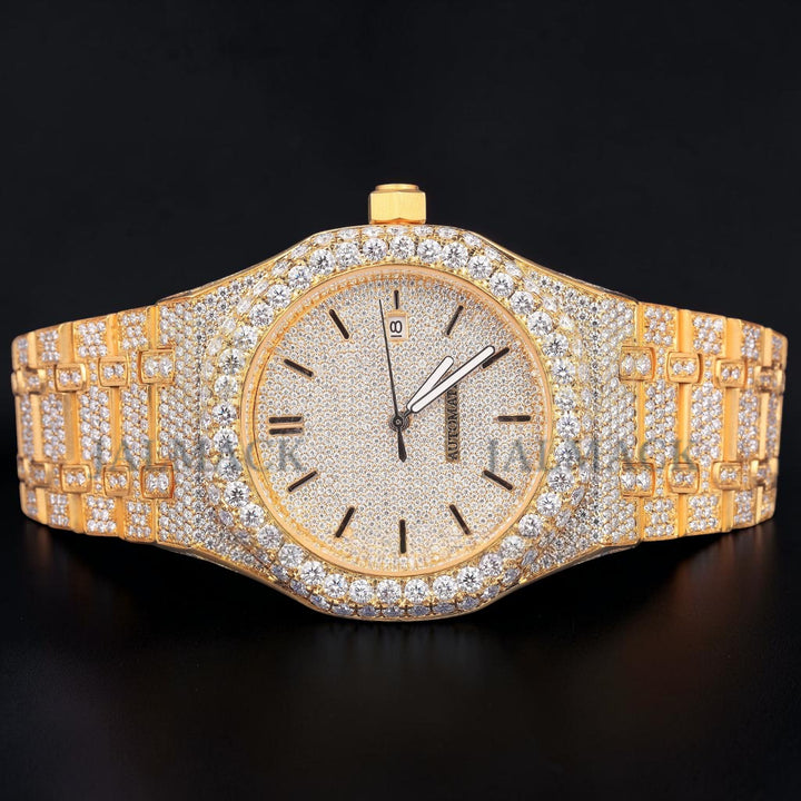 Luxury Gold Moissanite Watch VVS1 D Color