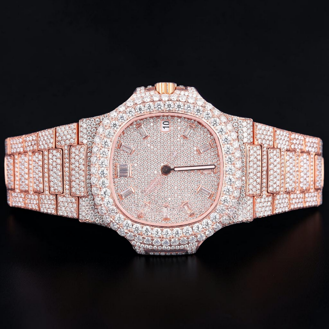 Luxury Rose Gold Moissanite Automatic Watch