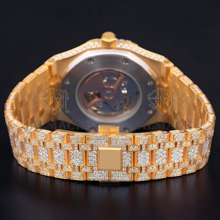 Luxury Gold Moissanite Watch VVS1 D Color