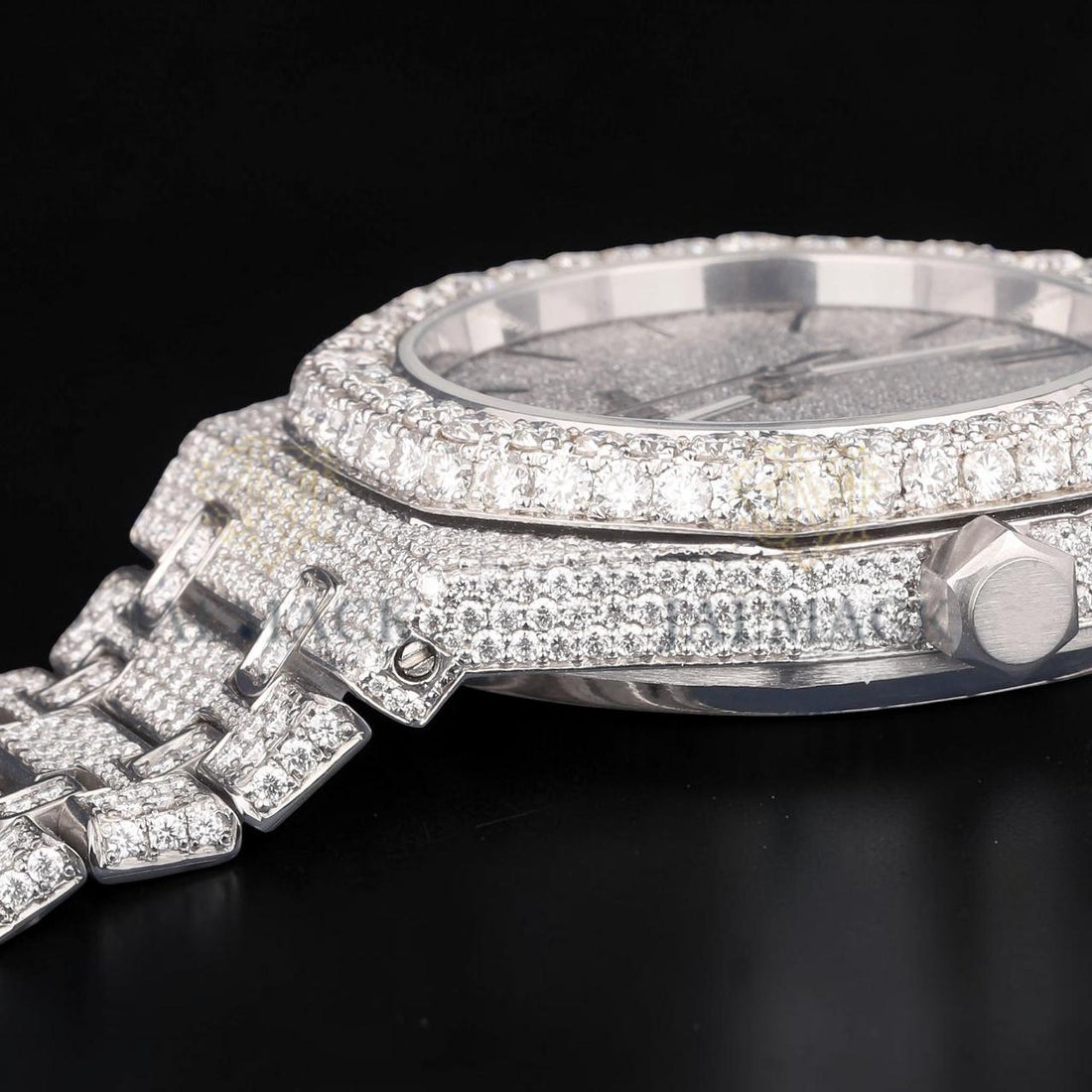 Luxury Silver Moissanite Automatic Diamond Watch VVS1 D Color
