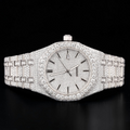 Luxury Silver Moissanite Automatic Diamond Watch VVS1 D Color