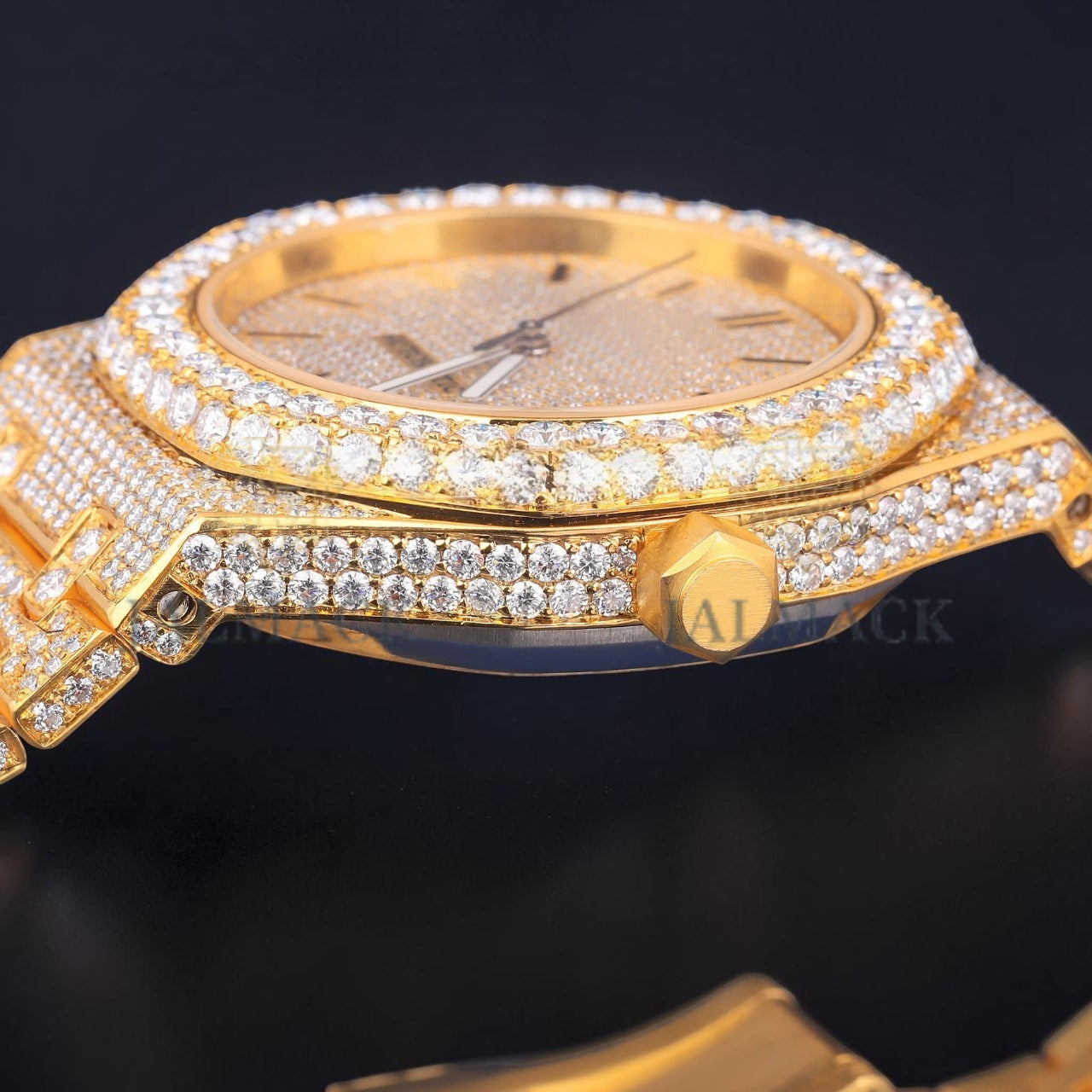 Luxury Gold Moissanite Watch VVS1 D Color