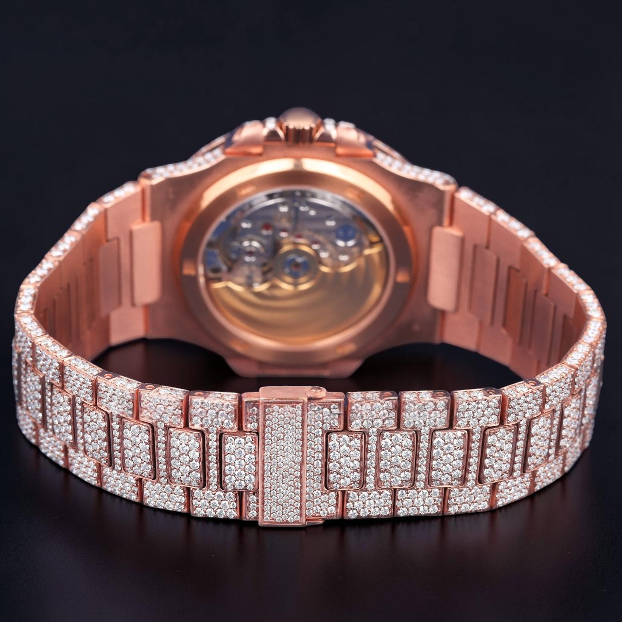 Luxury Rose Gold Moissanite Automatic Watch