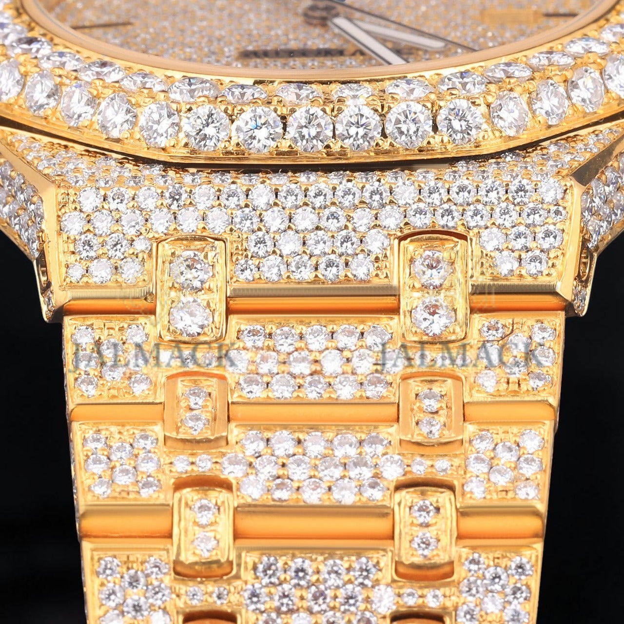 Luxury Gold Moissanite Watch VVS1 D Color