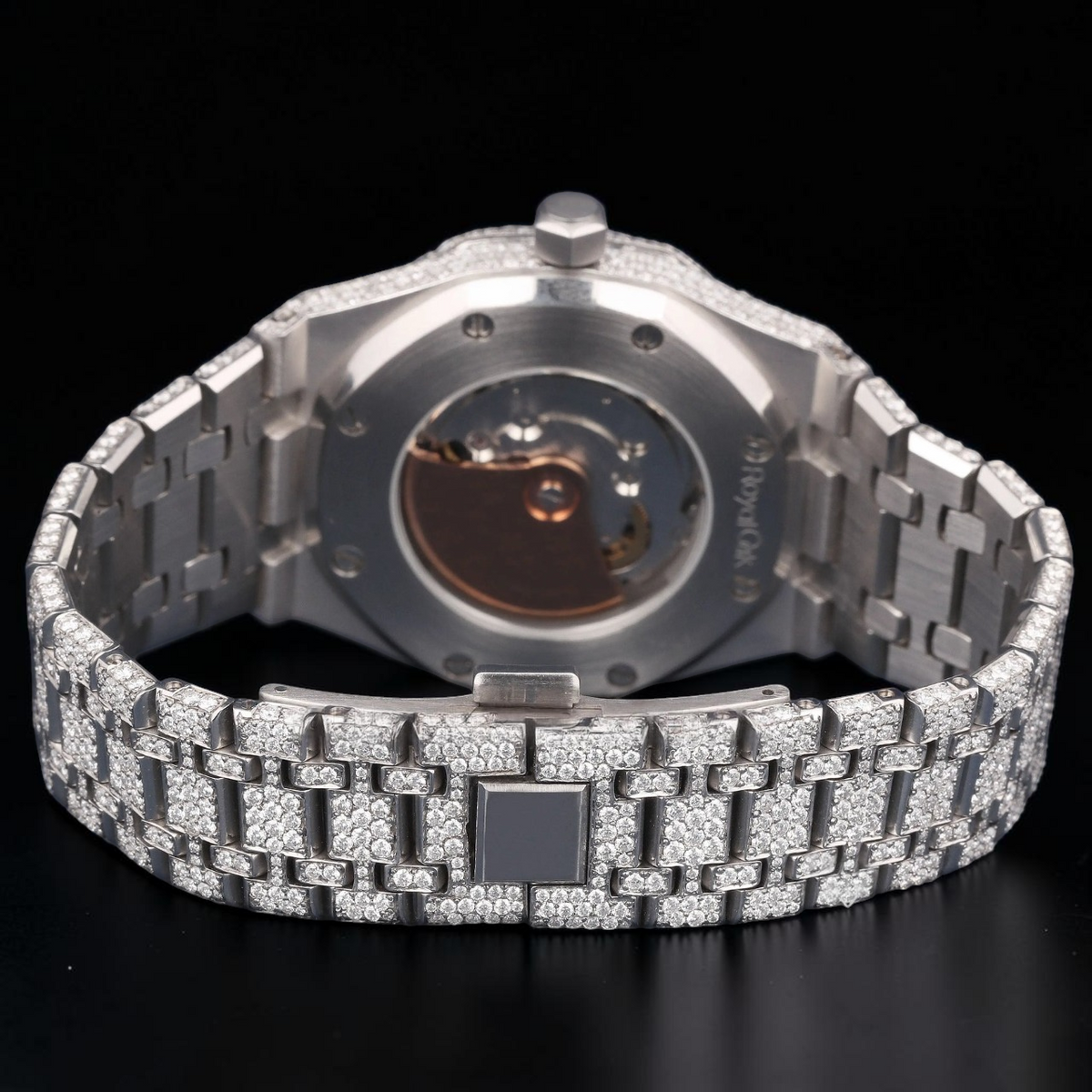 Luxury Silver Moissanite Automatic Diamond Watch VVS1 D Color