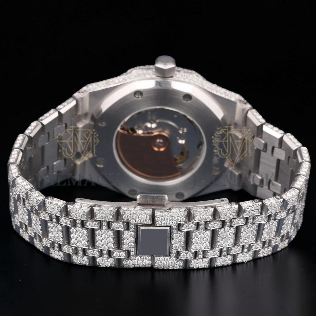 Luxury Silver Moissanite Automatic Diamond Watch VVS1 D Color