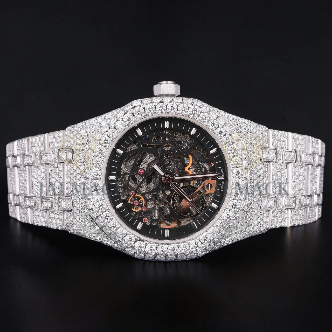Luxury Skeleton Moissanite Watch VVS1 D Color