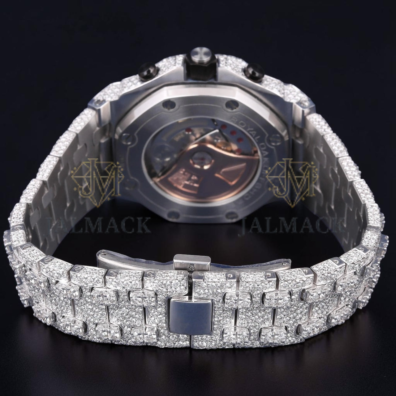 Luxury Silver Moissanite Chronograph Watch VVS1 D Color