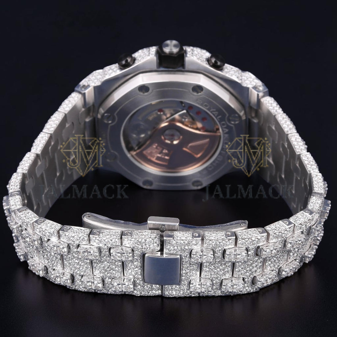Luxury Silver Moissanite Chronograph Watch VVS1 D Color