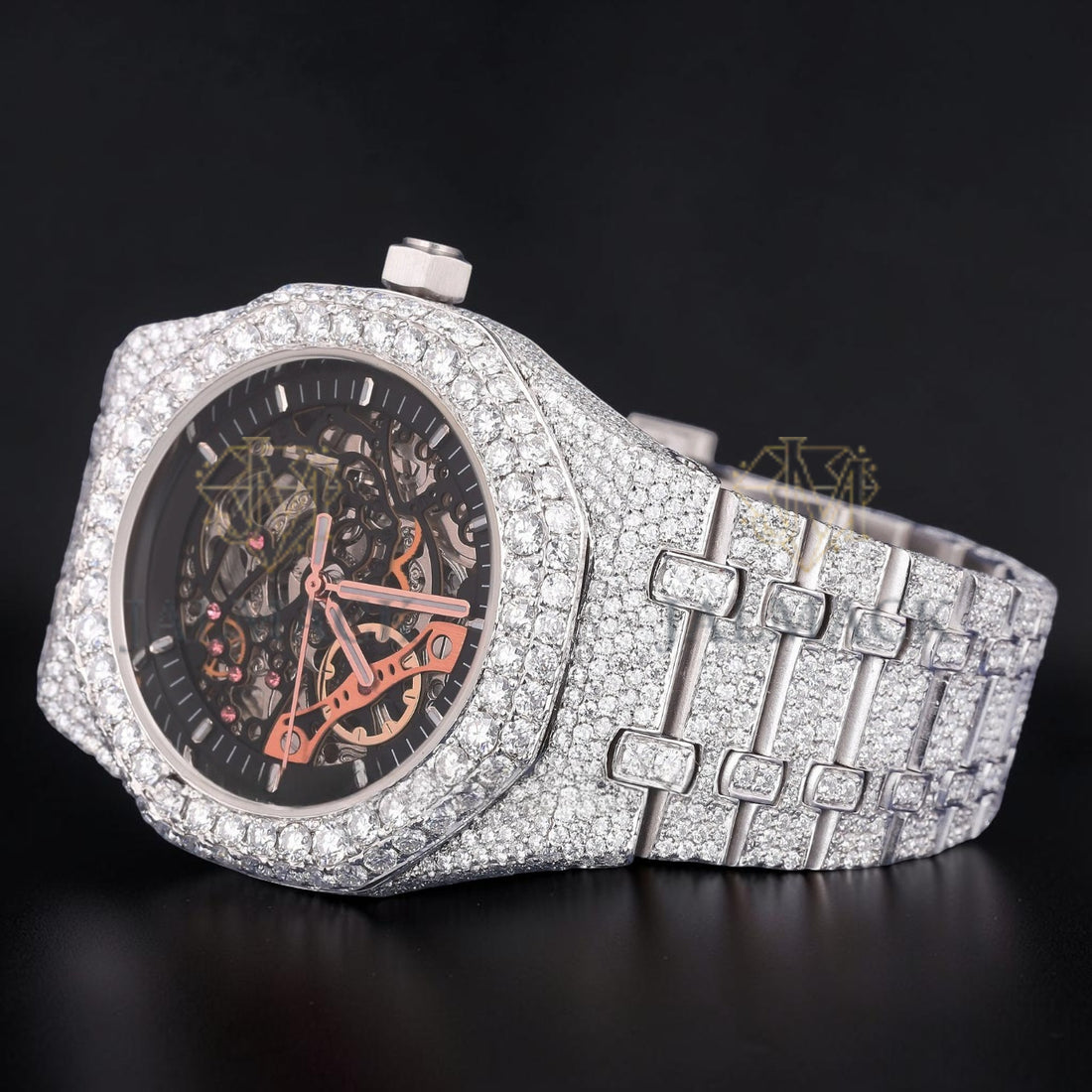 Luxury Skeleton Moissanite Watch VVS1 D Color
