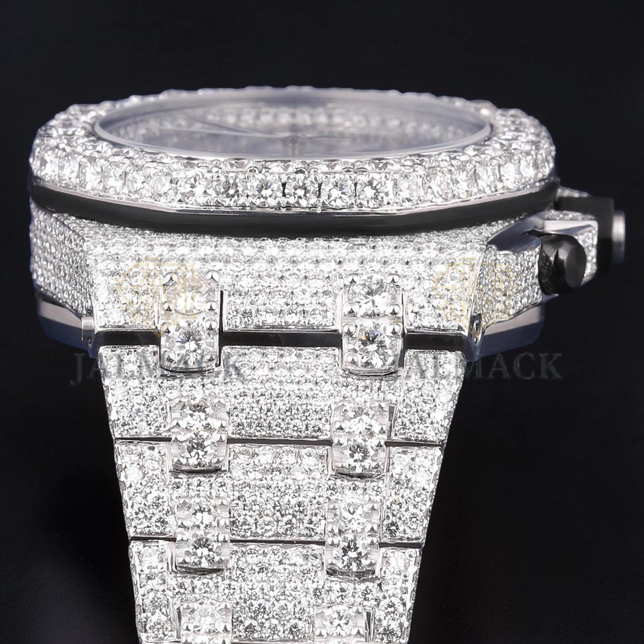 Luxury Silver Moissanite Chronograph Watch VVS1 D Color