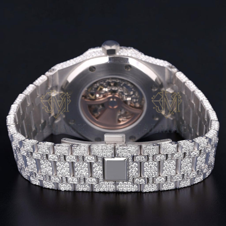 Luxury Skeleton Moissanite Watch VVS1 D Color