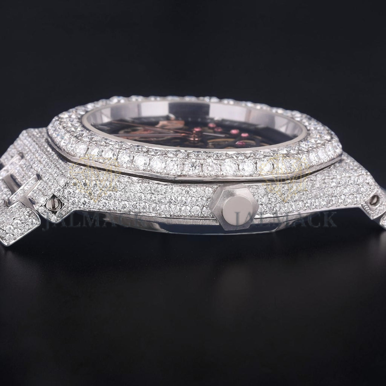 Luxury Skeleton Moissanite Watch VVS1 D Color