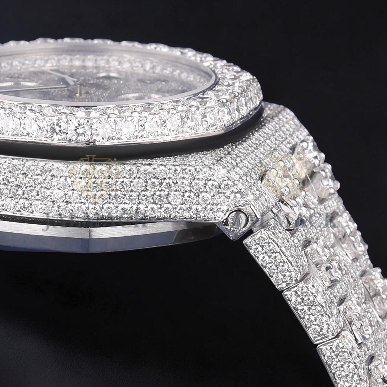 Luxury Silver Moissanite Chronograph Watch VVS1 D Color