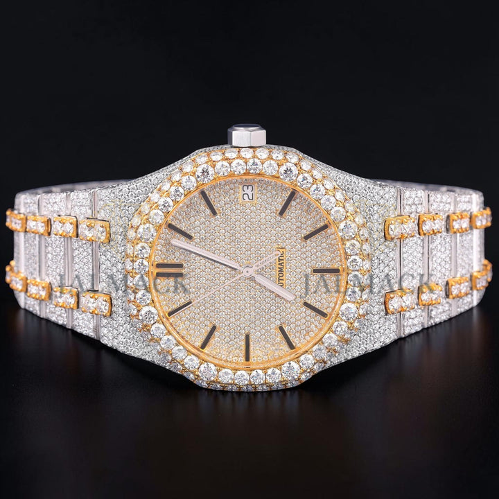 Luxury Two Tone Moissanite Watch VVS1 D Color