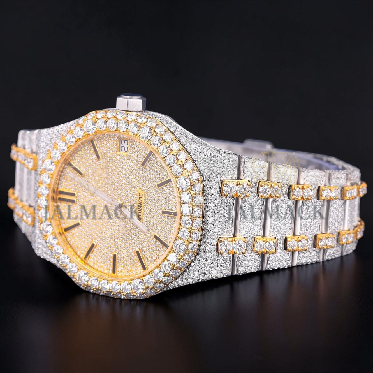 Luxury Two Tone Moissanite Watch VVS1 D Color