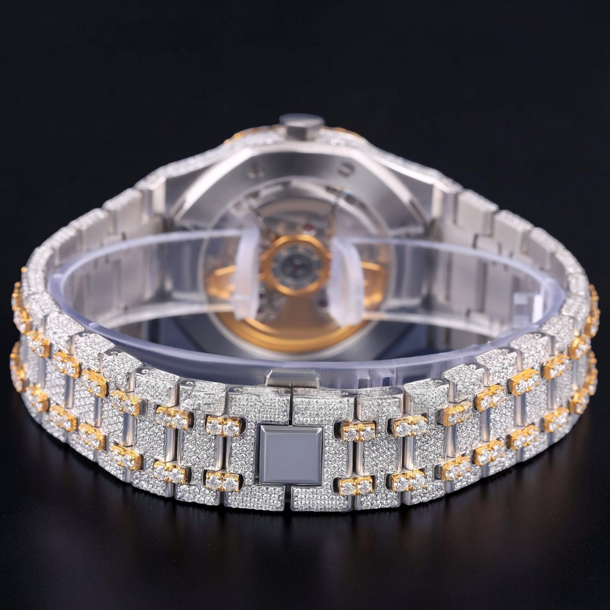 Luxury Two Tone Moissanite Watch VVS1 D Color