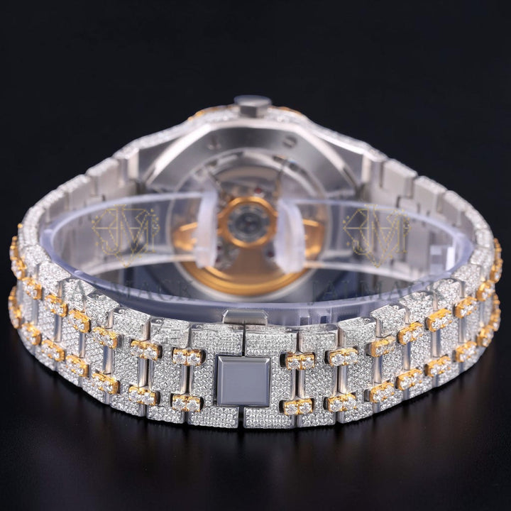 Luxury Two Tone Moissanite Watch VVS1 D Color