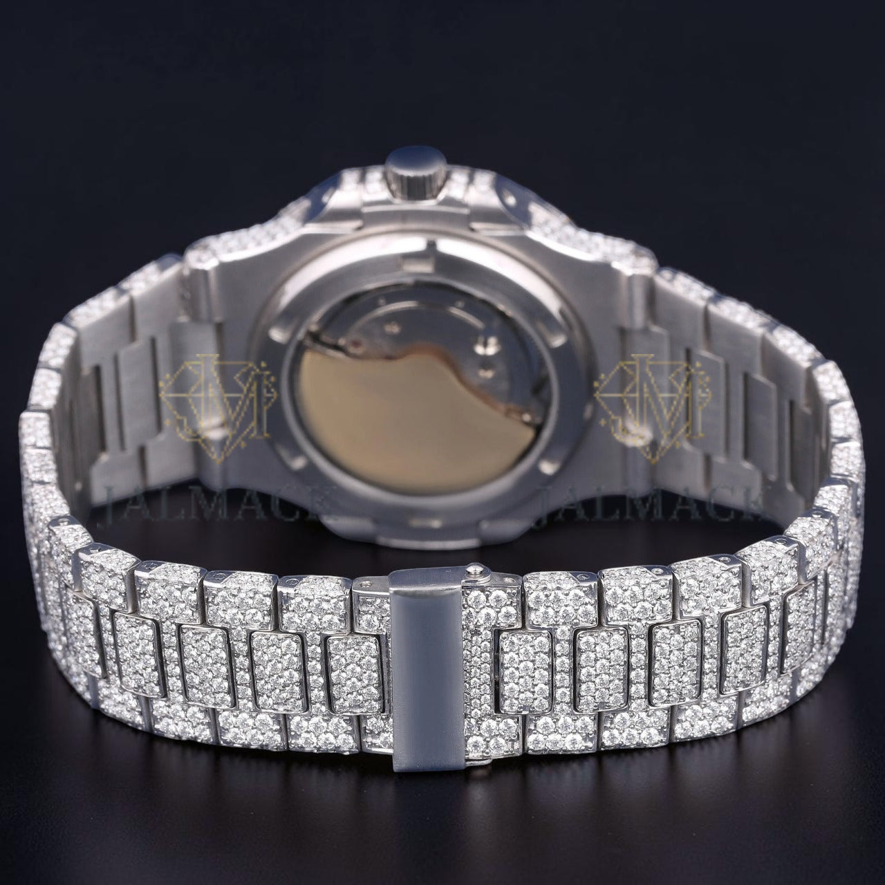 Luxury Silver Moissanite Automatic Watch VVS1 D Color