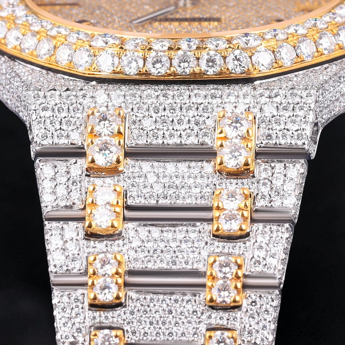 Luxury Two Tone Moissanite Watch VVS1 D Color