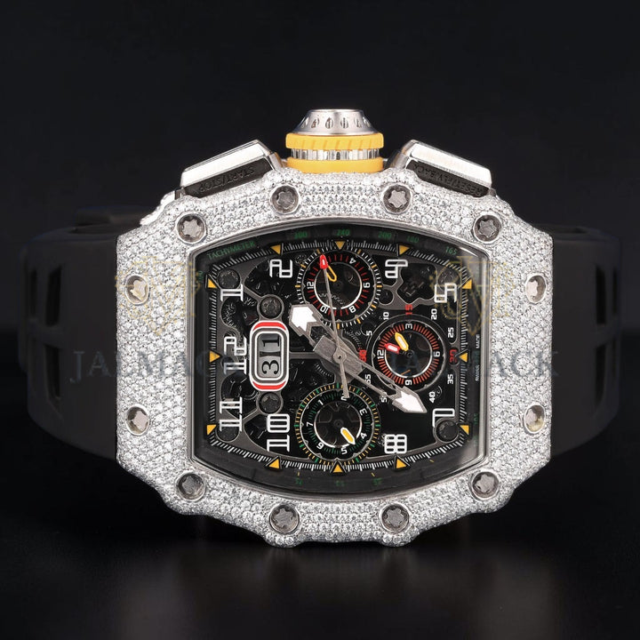 Luxury Skeleton Moissanite Watch VVS1 D Diamond Watch