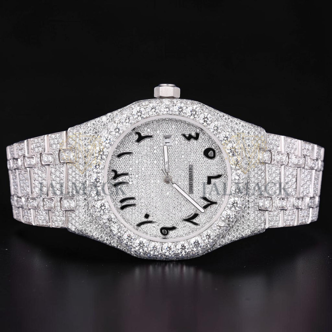 Luxury Arabic Dial Moissanite Automatic Watch