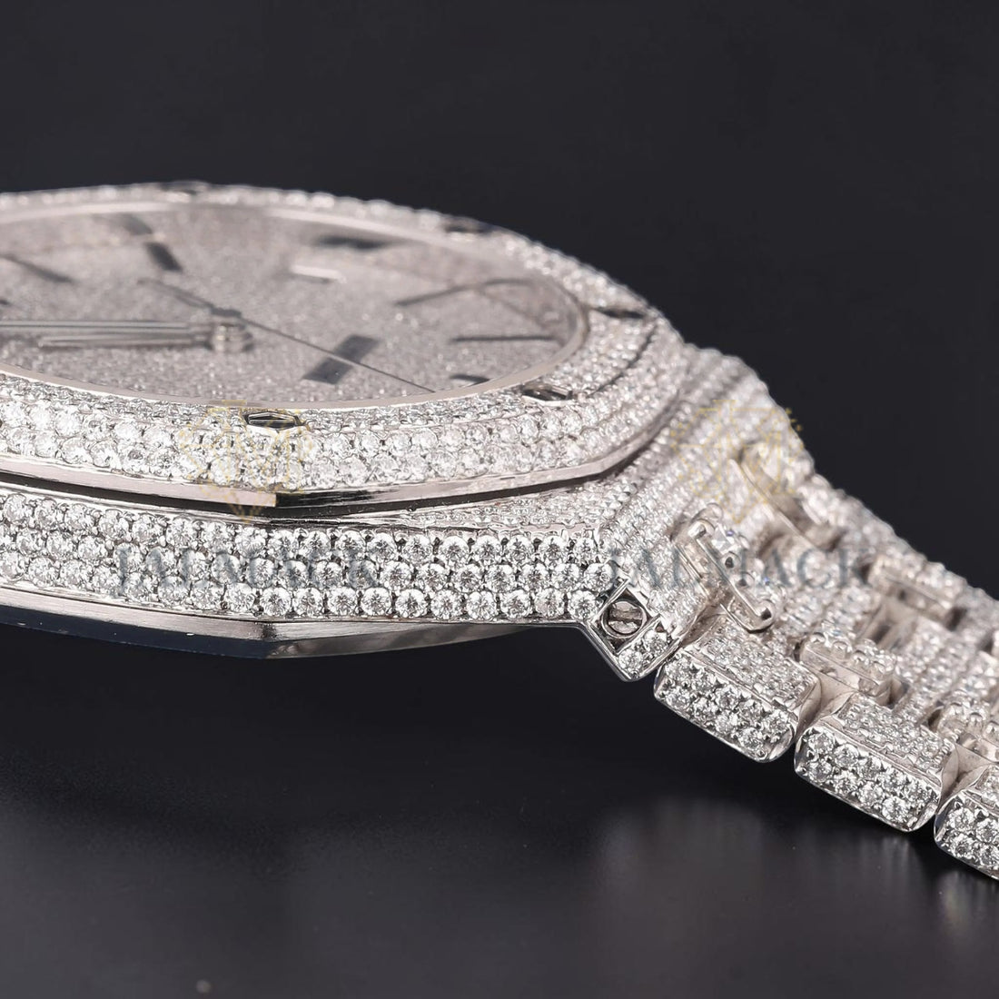 White Diamond Dial Automatic Moissanite Watch