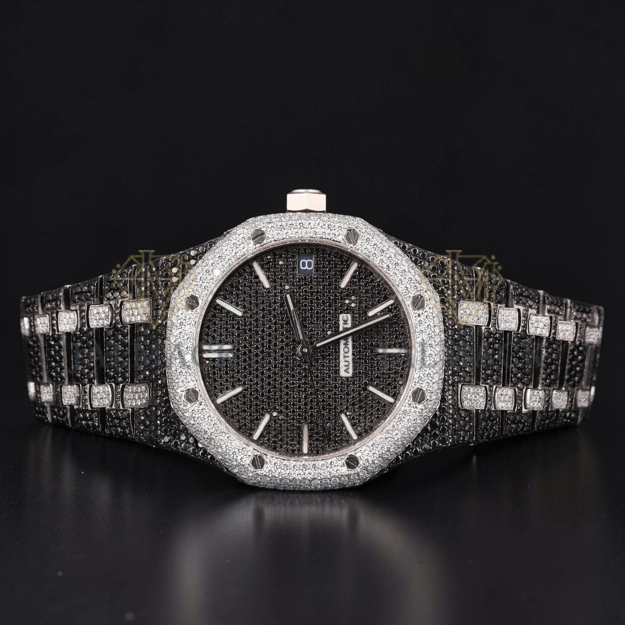 Black Diamond Dial Automatic Moissanite Watch