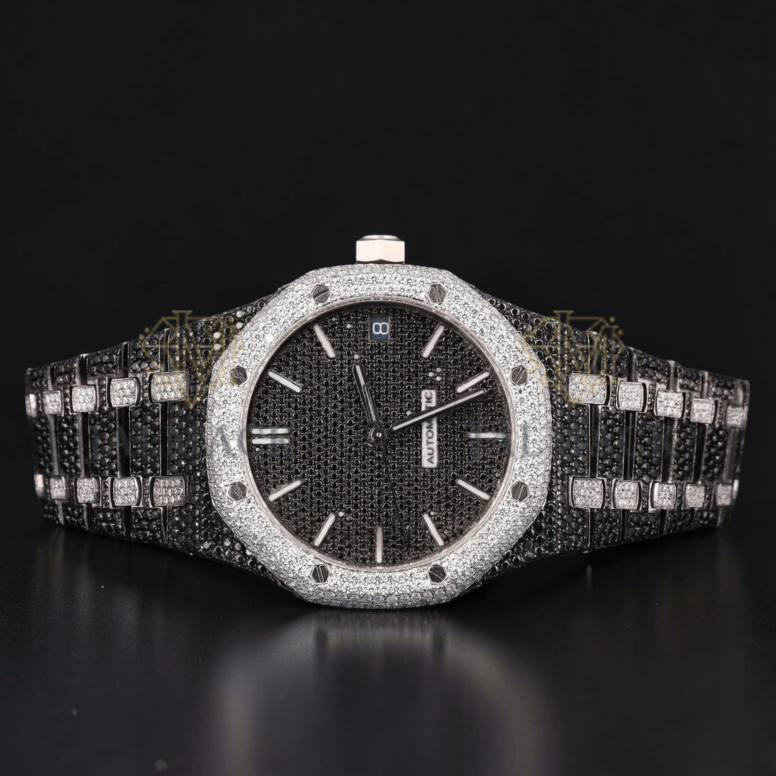 Black Diamond Dial Automatic Moissanite Watch