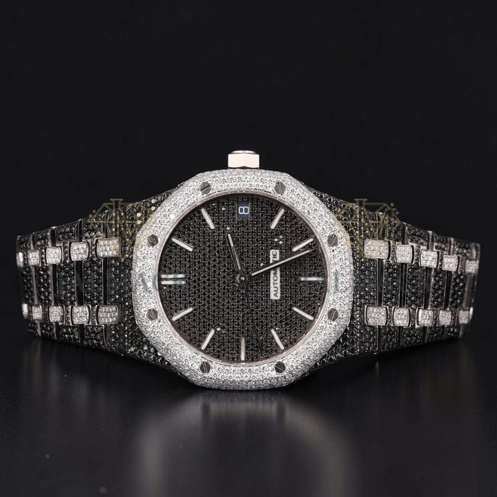 Black Diamond Dial Automatic Moissanite Watch