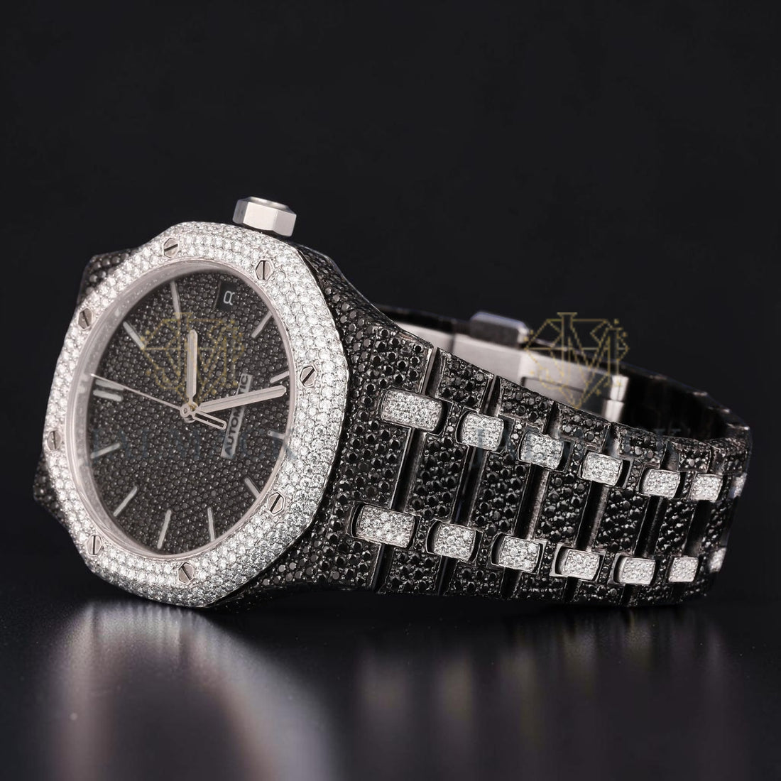 Black Diamond Dial Automatic Moissanite Watch
