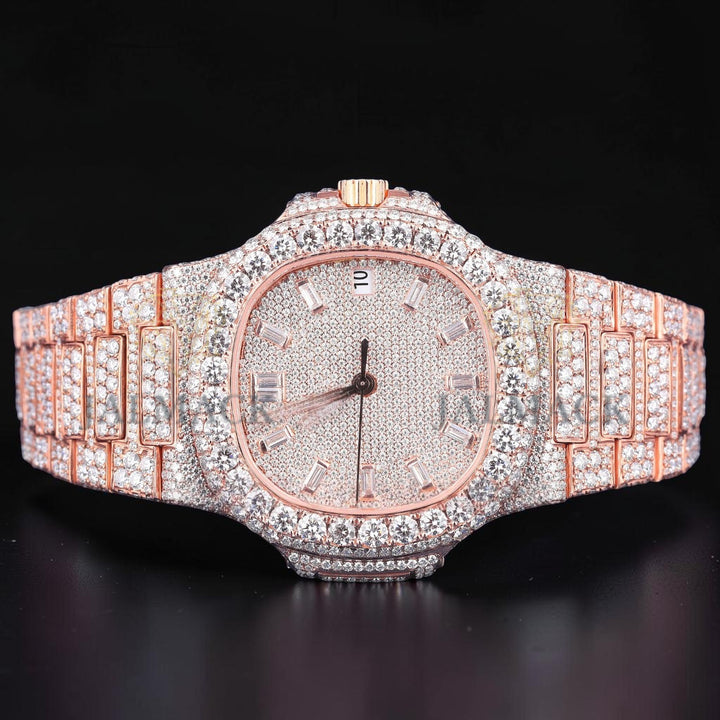 Luxury Rose Gold Moissanite Automatic Watch