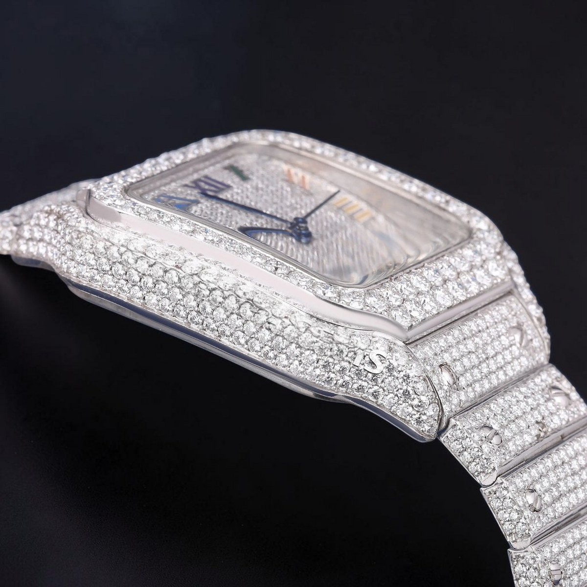 Luxury Square Moissanite Automatic Watch VVS1 D Color