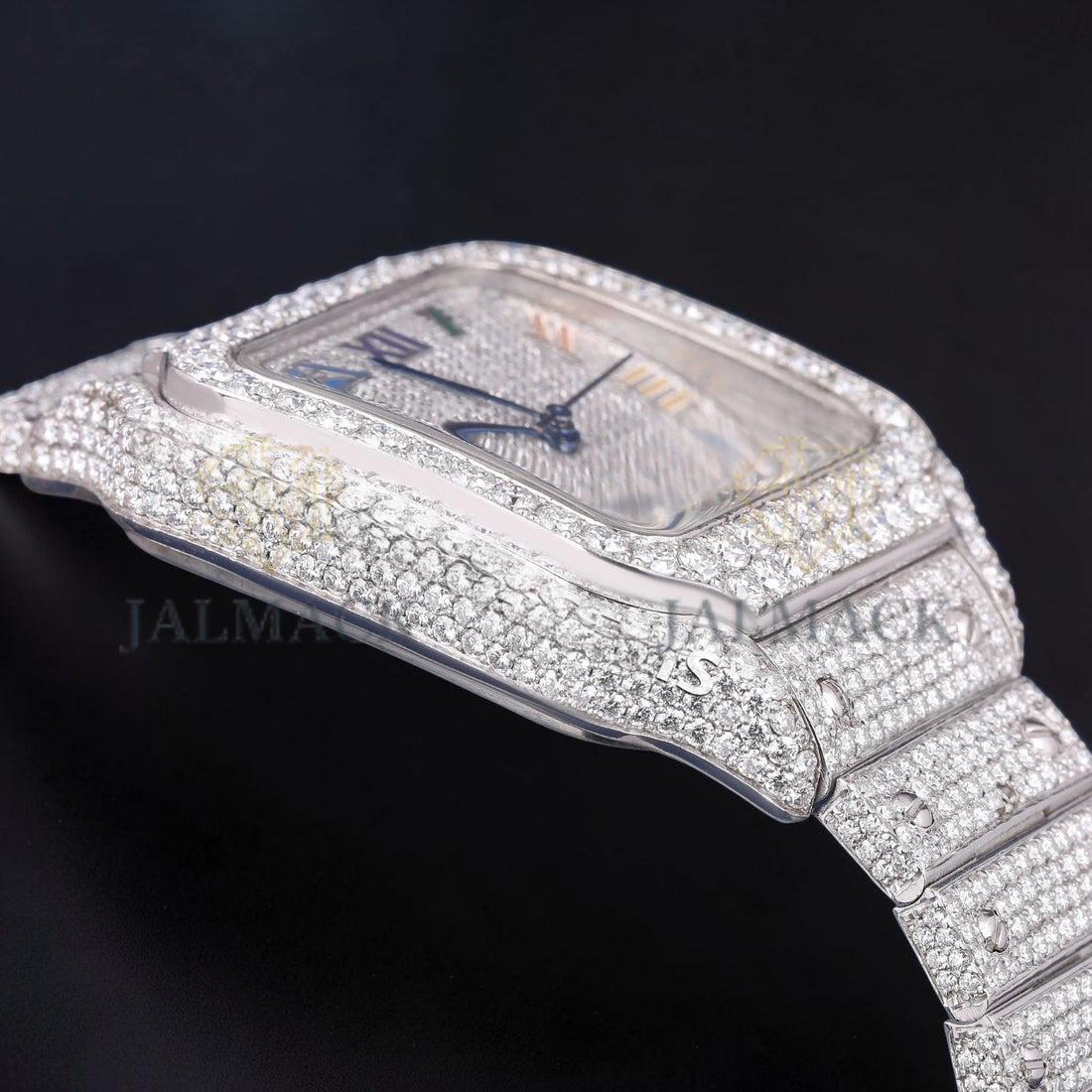Luxury Square Moissanite Automatic Watch VVS1 D Color