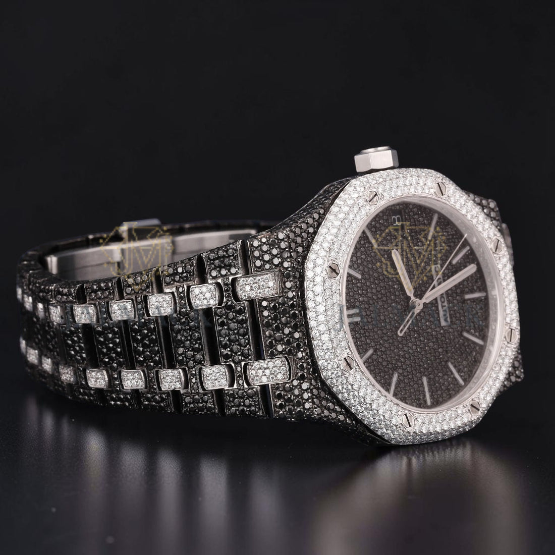 Black Diamond Dial Automatic Moissanite Watch