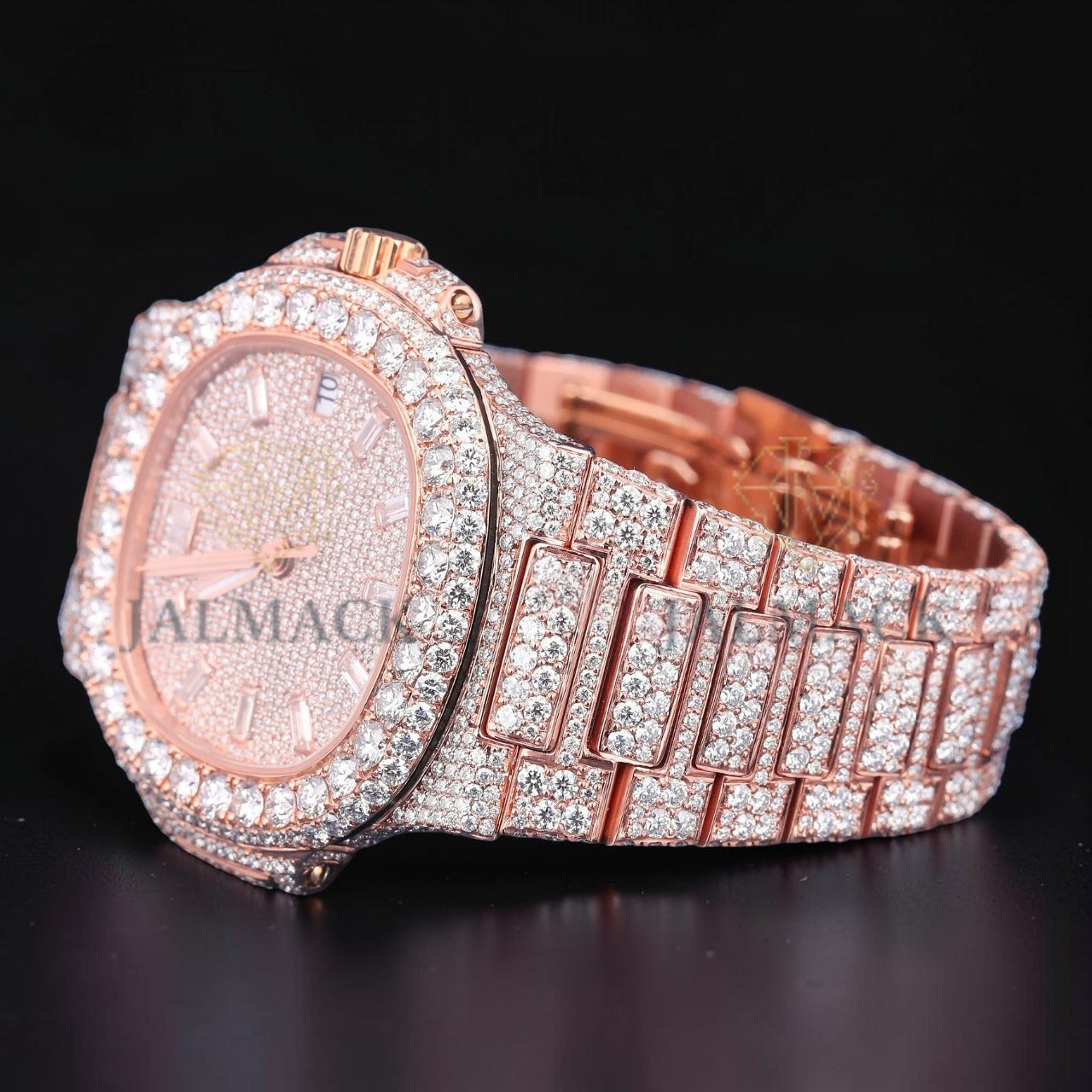 Luxury Rose Gold Moissanite Automatic Watch