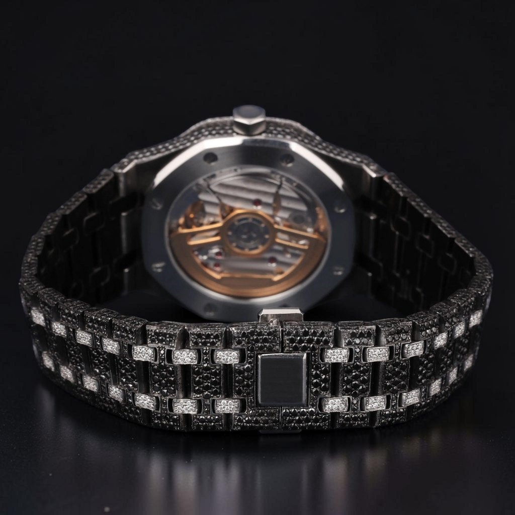 Black Diamond Dial Automatic Moissanite Watch