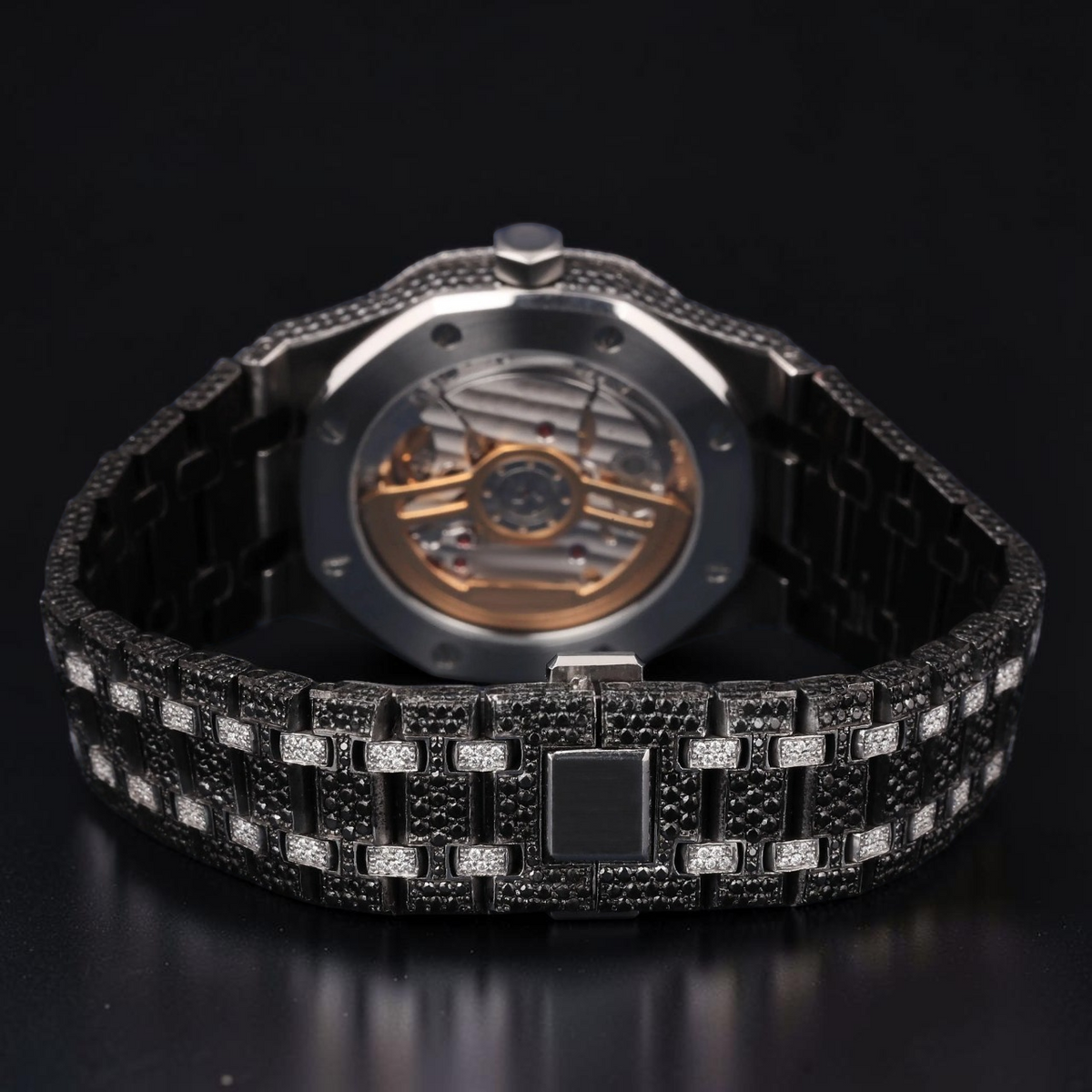 Black Diamond Dial Automatic Moissanite Watch
