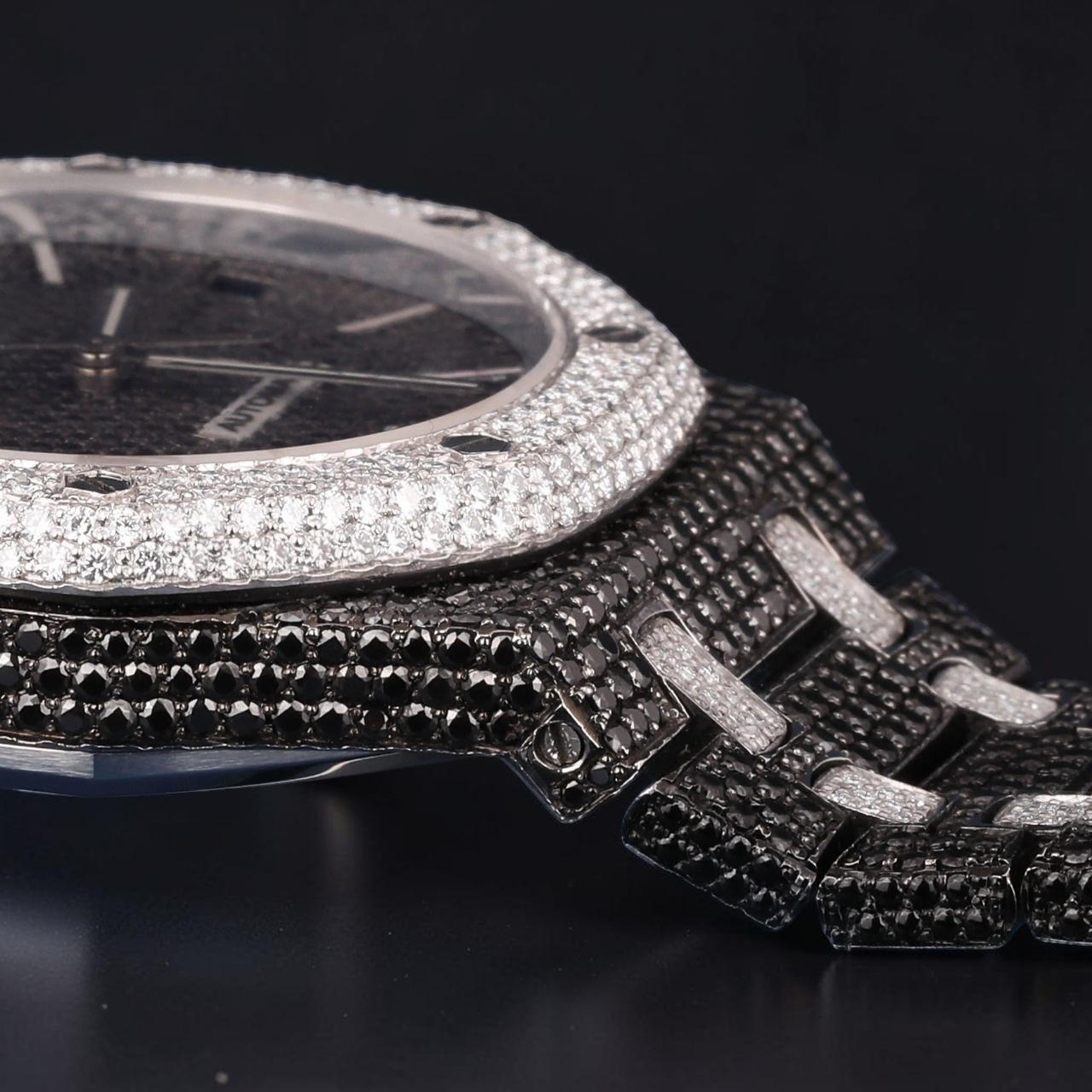 Black Diamond Dial Automatic Moissanite Watch